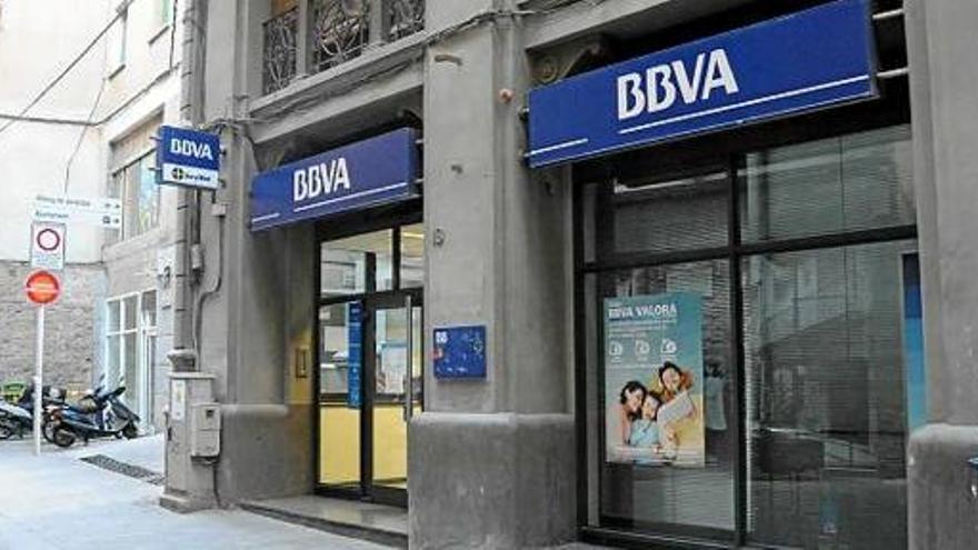 Oficina del carrer Sobrerroca del BBVA, que tancarà dilluns