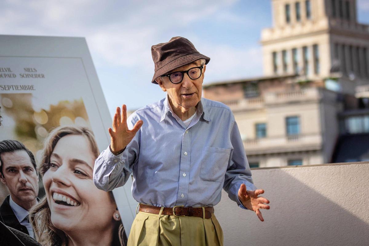 Woody Allen, en Barcelona para presentar Golpe de suerte