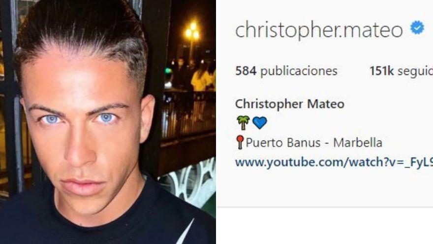 Imagen del estado actual de la cuenta de Instagram del Christopher Mateo