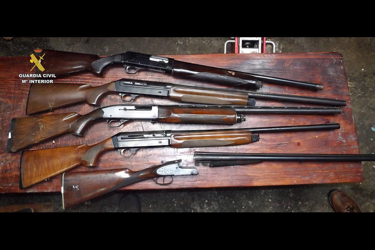 Armas incautadas en la operación