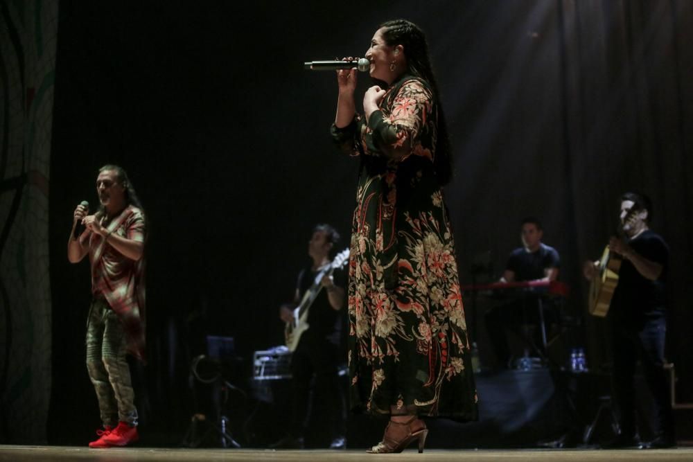 "Camela", durante su actuación de ayer en el Auditorio.