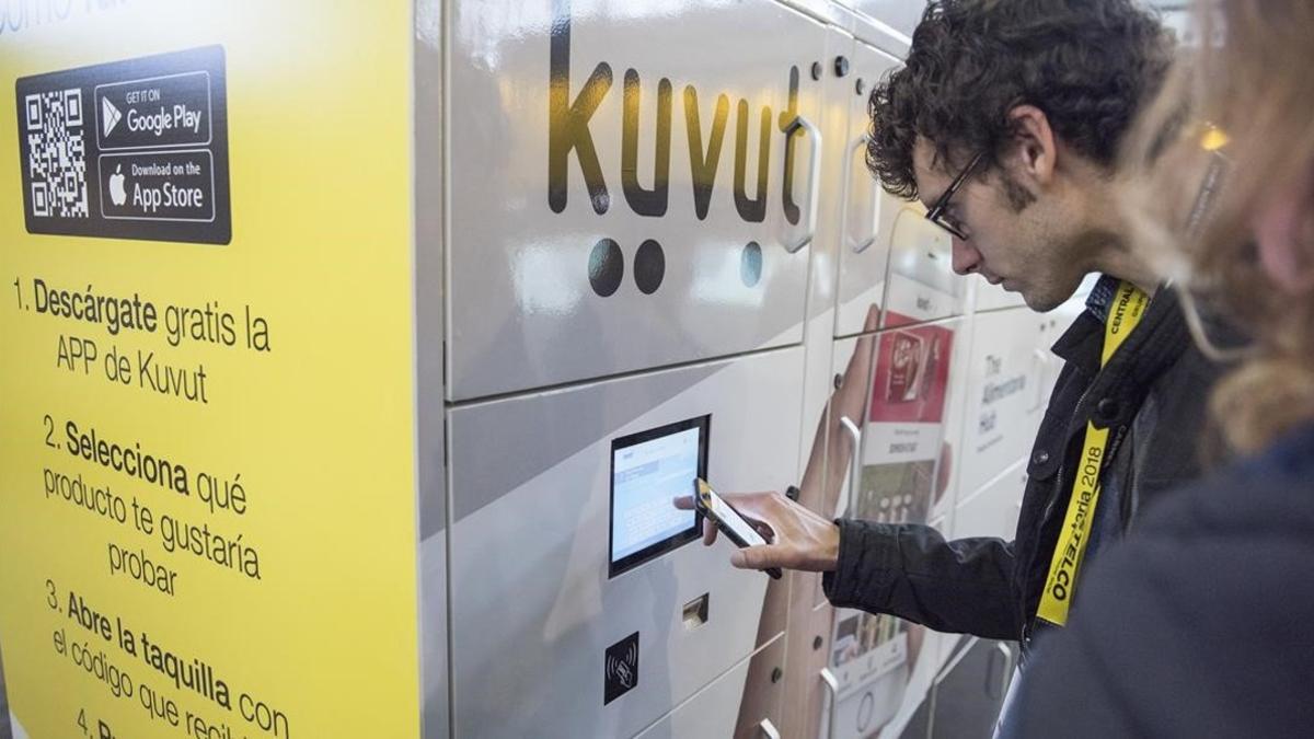 Taquillas de Kuvut para probar productos en la feria Alimentaria.