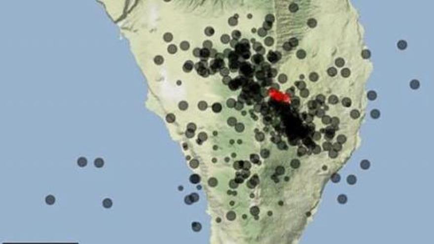 Puntos donde se registraron los diferentes sismos. | | E.D.