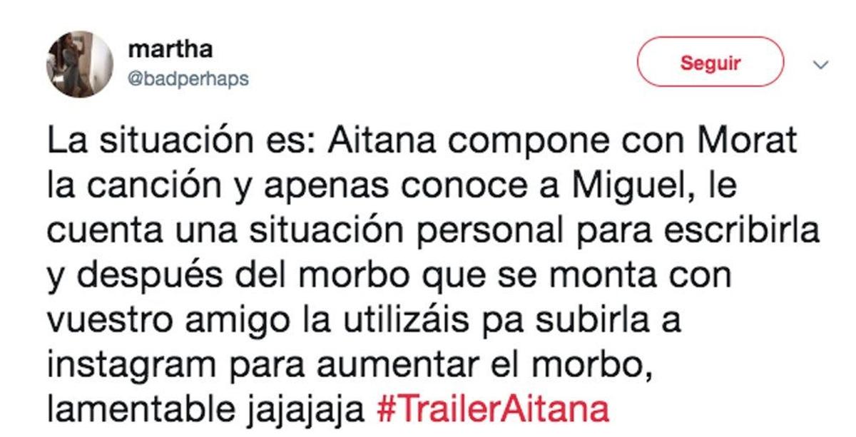 Más tuits sobre el mensaje de Aitana
