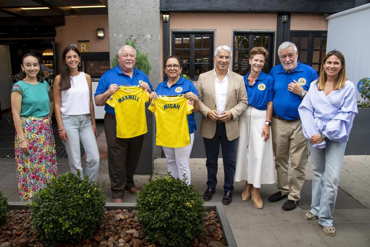 Imagen del almuerzo de los emisarios de Texas con la UD Las Palmas.