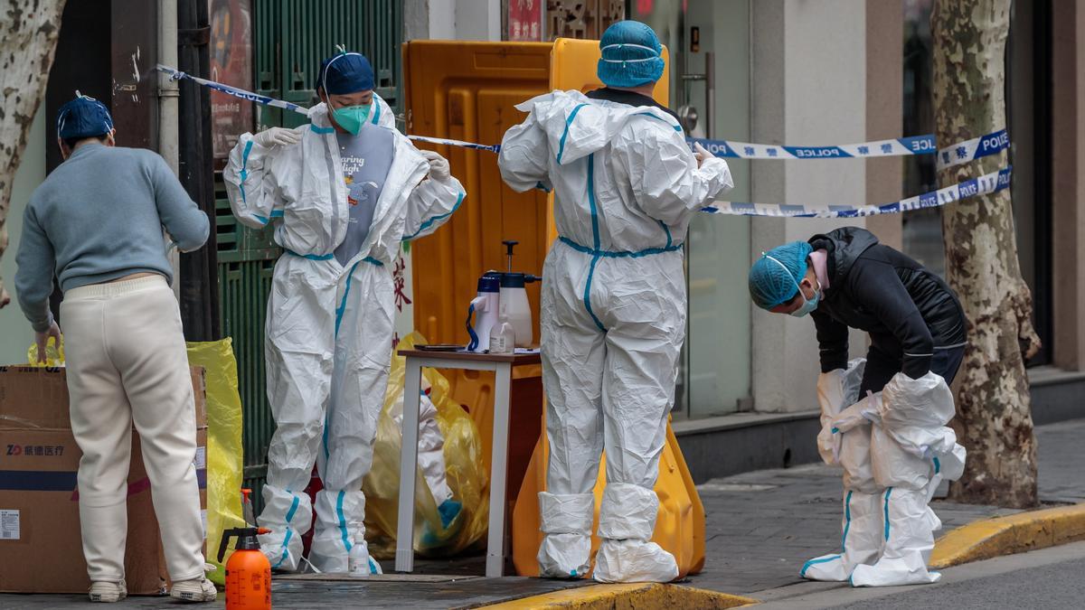 Protección contra el coronavirus en China.