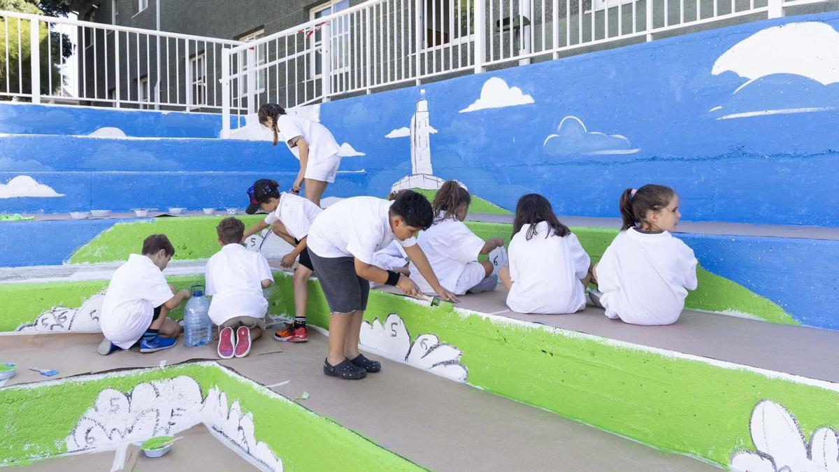 Mural del CEIP Torre de Hércules