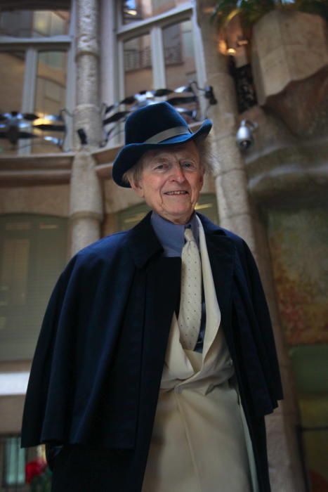 El escritor estadonunidense Tom Wolfe, en 2013 en Barcelona.