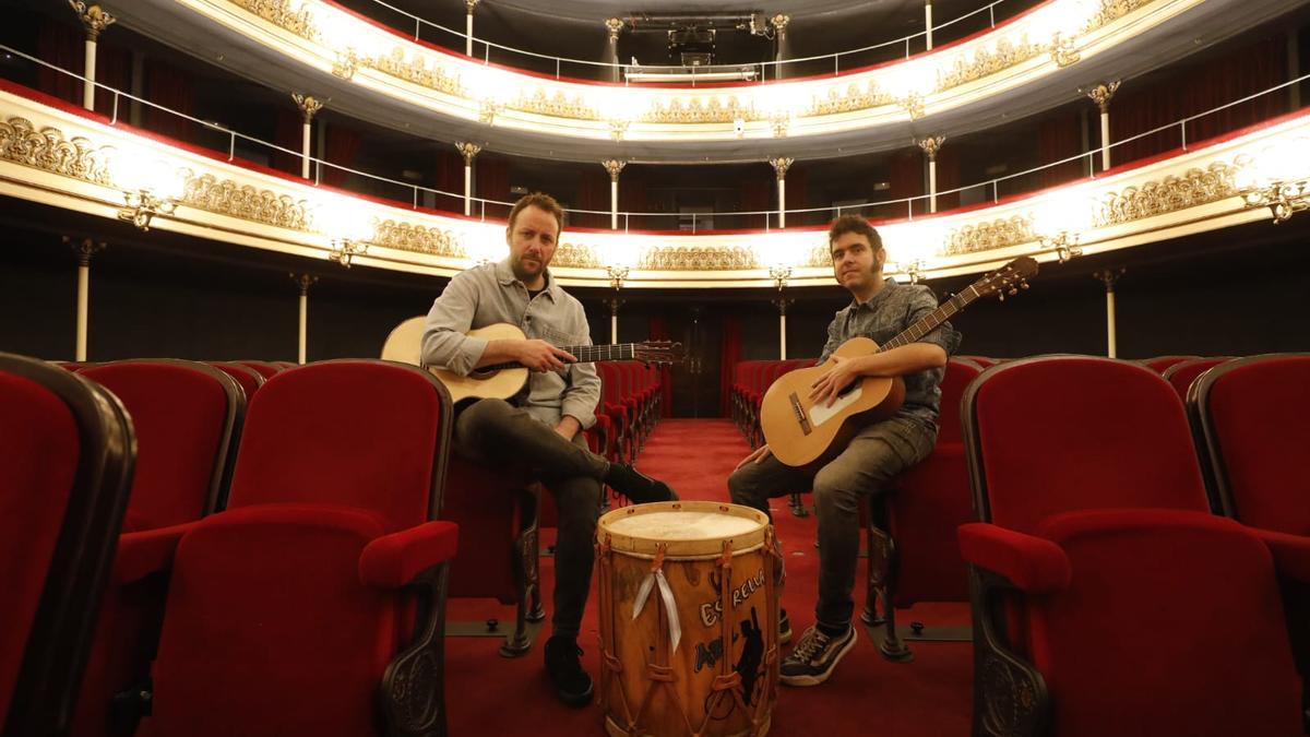 Pepe Lorente y Javier Macipe, este miércoles en el Teatro Principal.