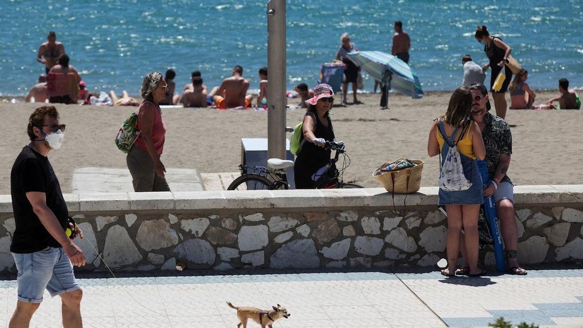 Una imagen de la playa de la Misericordia, este fin de semana.