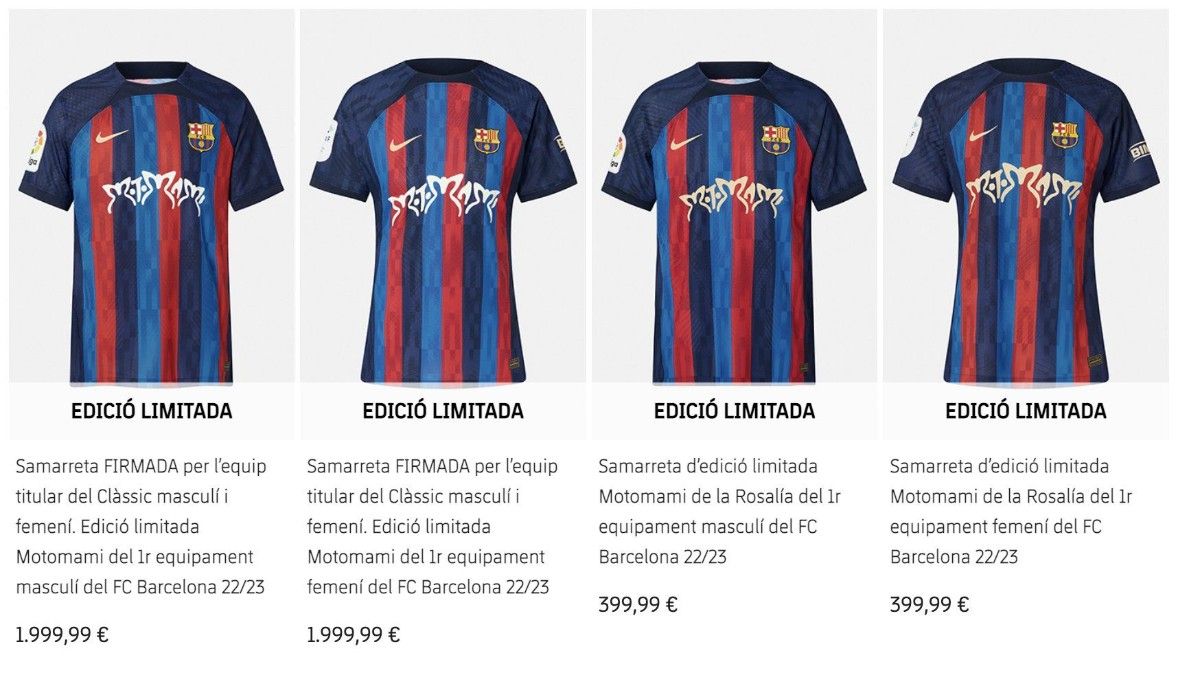 Así será la camiseta 'motomami' del Barça que lucirá en el clásico (y que  cuesta 400 euros)