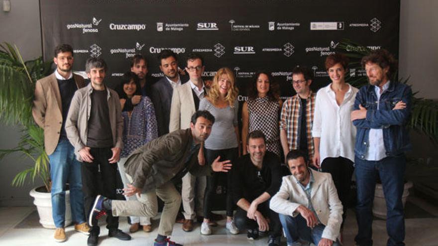 Foto de familia de los premiados del Festival de Málaga.