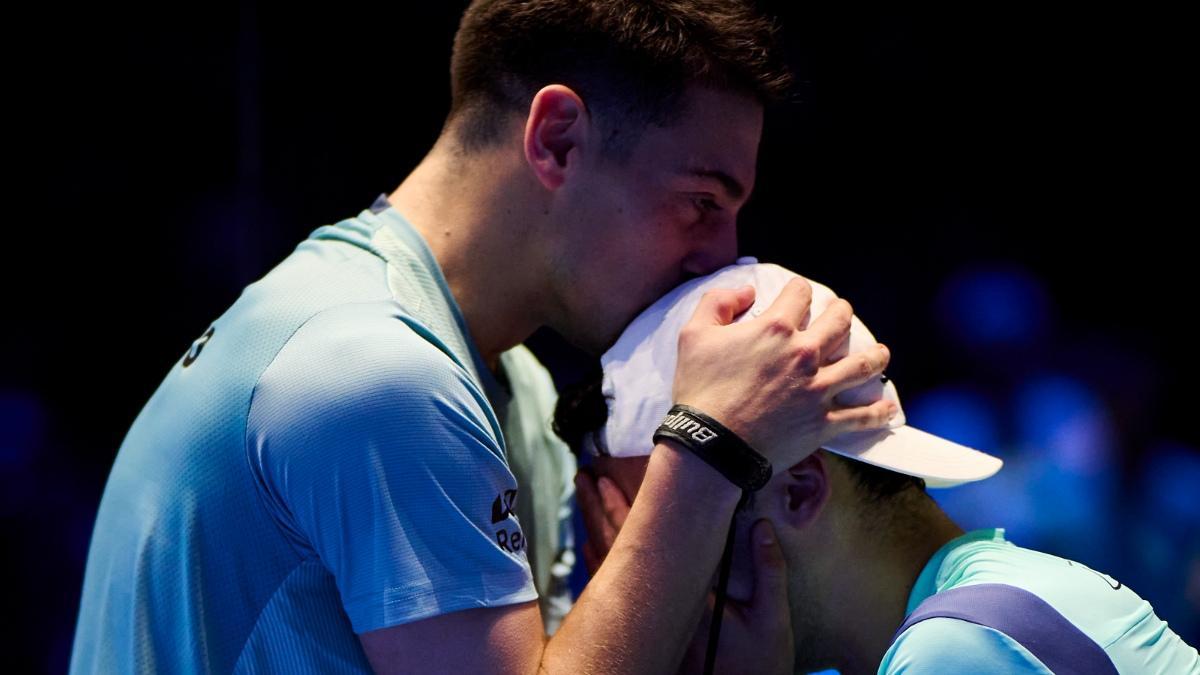 Di Nenno y Augsburger celebrando su título en Madrid