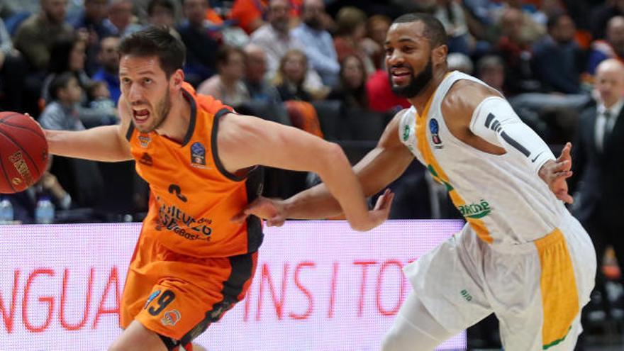 Sam Van Rossom, en el partido contra el Limoges en La Fonteta