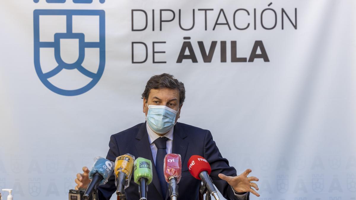 Carriedo durante la rueda de prensa de ayer.