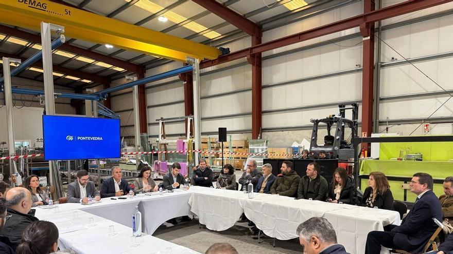El PP de Pontevedra expone a los empresarios los proyectos de Xunta y Diputación para O Campiño