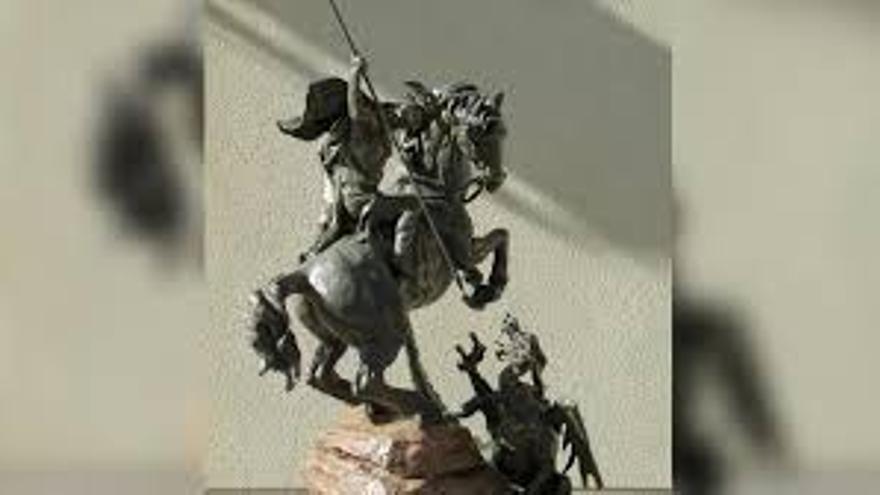 Presentan el proyecto de la escultura de San Jorge, en Cáceres