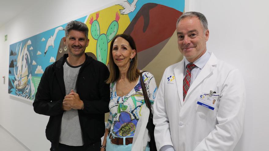 La pintura &#039;Paz en medio de la tormenta&#039; ilumina el búnker de radioterapia del Hospital Molina Orosa de Lanzarote