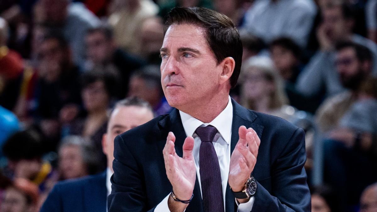 Xavi Pascual, en el partido de Liga Endesa ante el Joventut