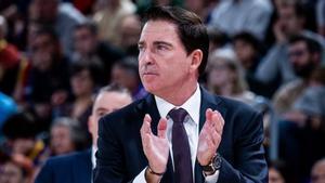 Xavi Pascual, en el partido de Liga Endesa ante el Joventut