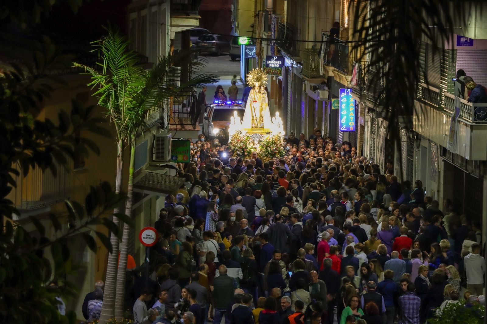 La imagen de la Virgen de los Desamparados retorna a la parroquia de San Luís Beltrán.