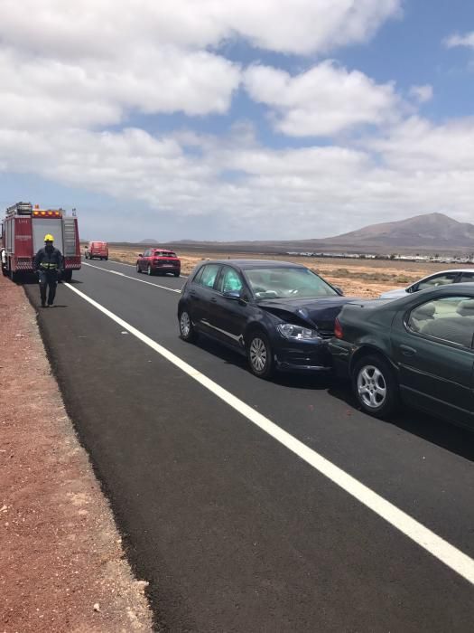 Accidente en la GC-1 en la salida a San Fernando