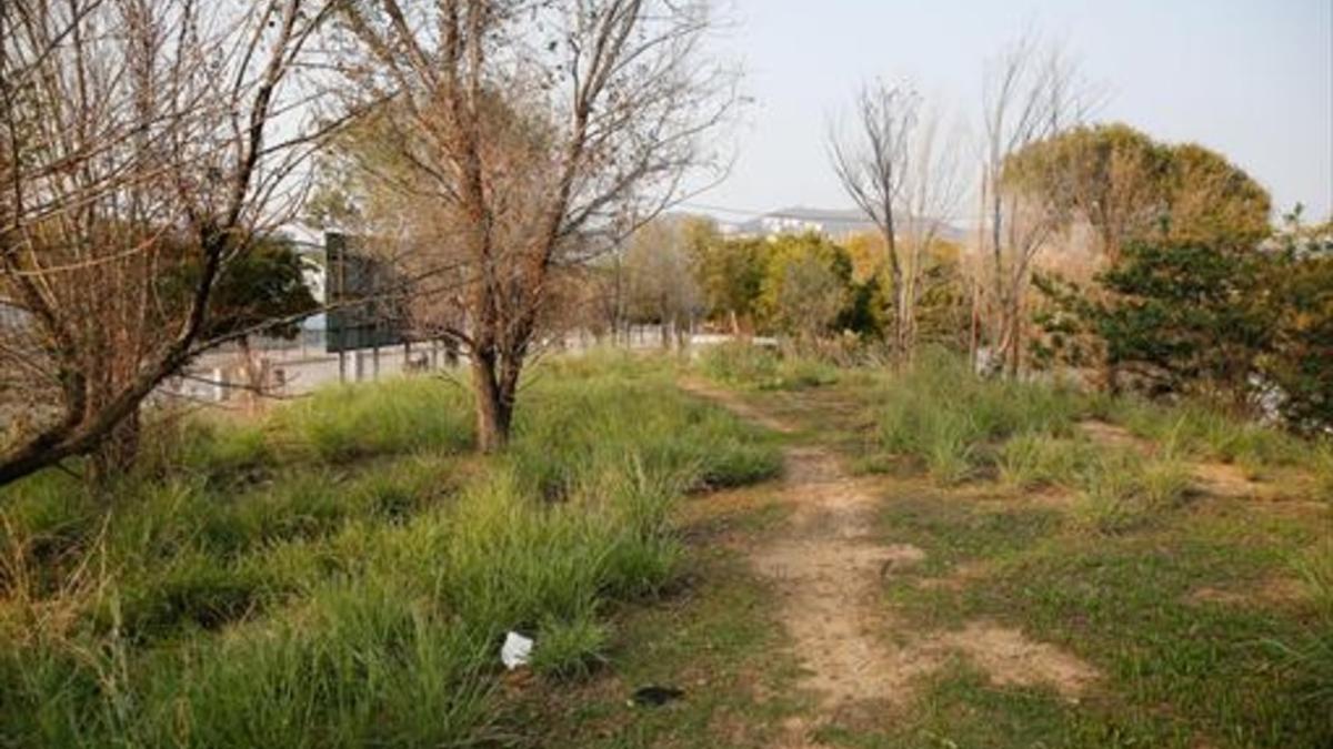 Área de 700 metros en el cruce de las calles de Ferran Junoy y Tucumán donde se construirá el espacio de recreo para perros.