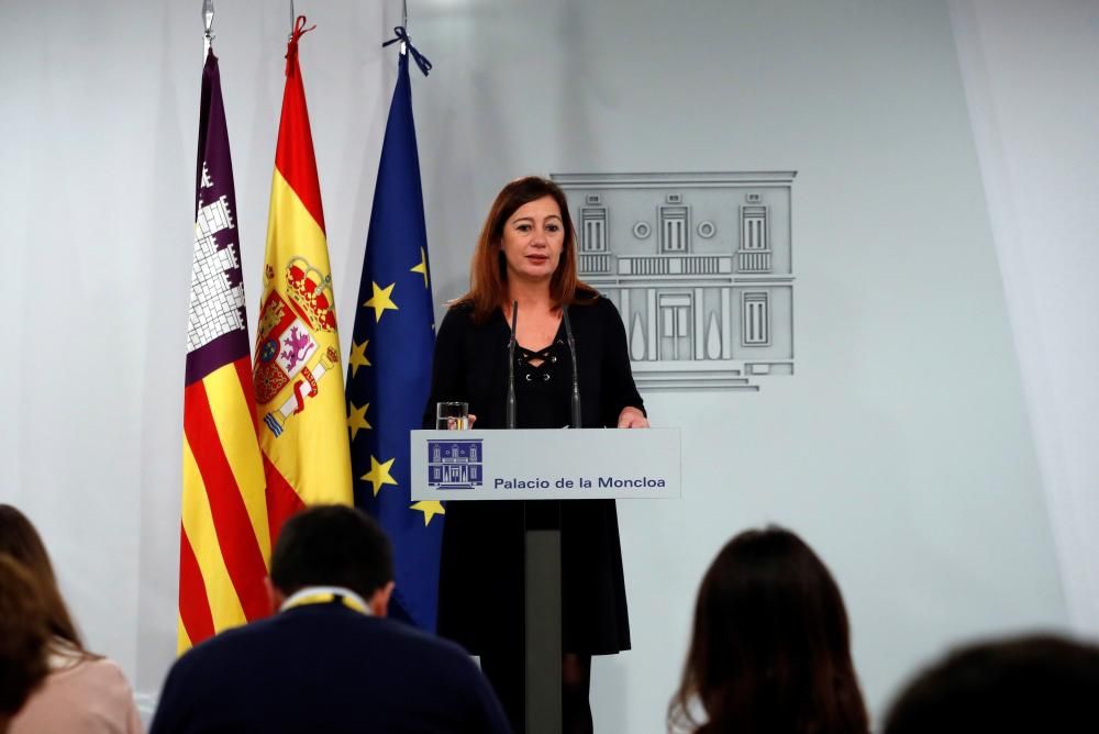 Reunión de Pedro Sánchez y Francina Armengol