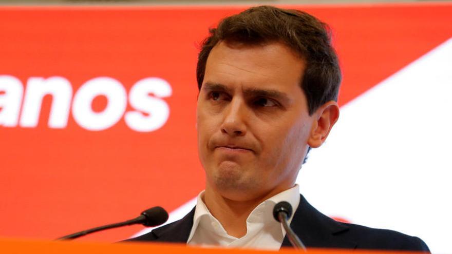 Albert Rivera tras anunciar su dimisión.