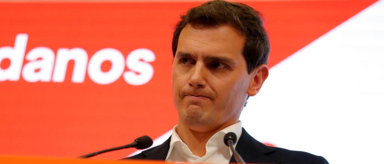 Albert Rivera tras anunciar su dimisión.