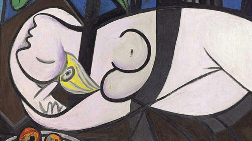 El lienzo &#039;Desnudo, hojas verdes y busto&#039;  de Pablo Picasso