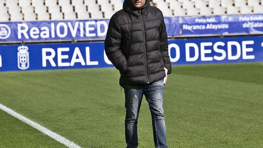 Arnau, paseando por el Tartiere en un entrenamiento.