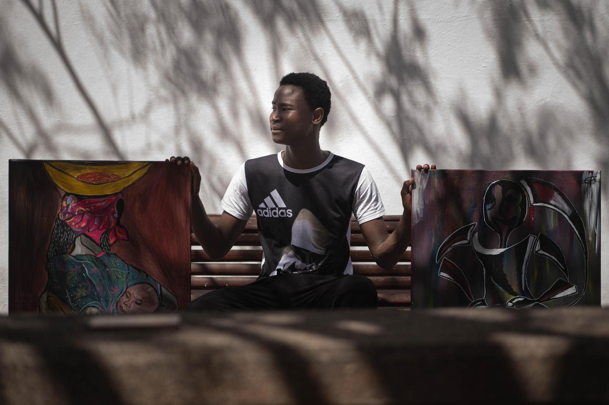 El artista migrante Djiberl Cisse