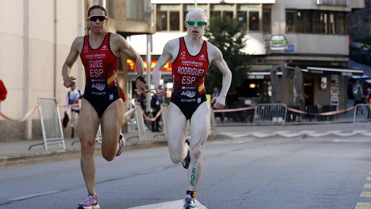 Susana Rodríguez Gacio, durante las Series Mundiales en Pontevedra.