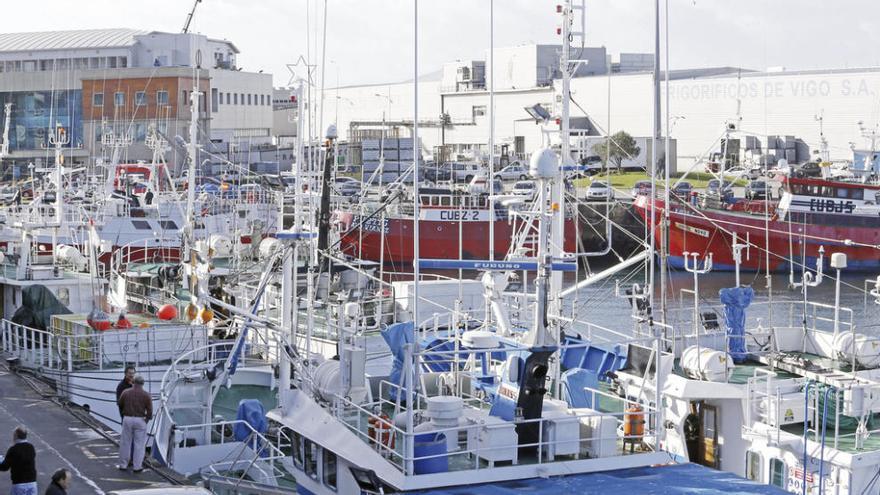 Buques amarrados en el puerto de Vigo, en una fotografía de archivo. // Marta G. Brea