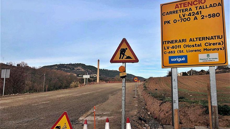 Les obres a la carretera LV-4241 ja fa uns dies que han començat