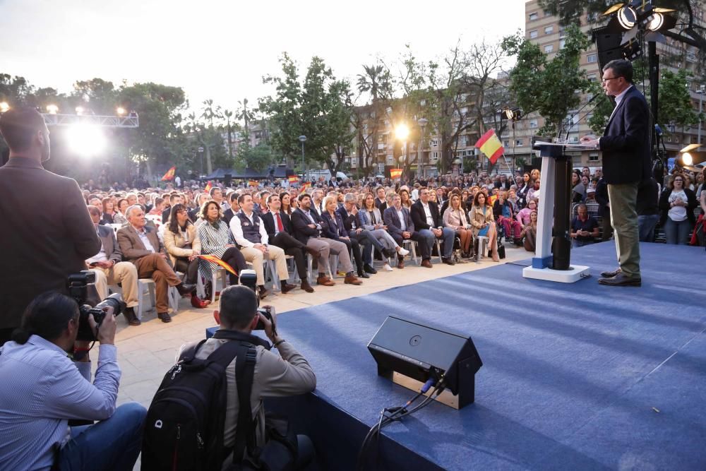 Pablo Casado visita Murcia un día antes del cierre de campaña