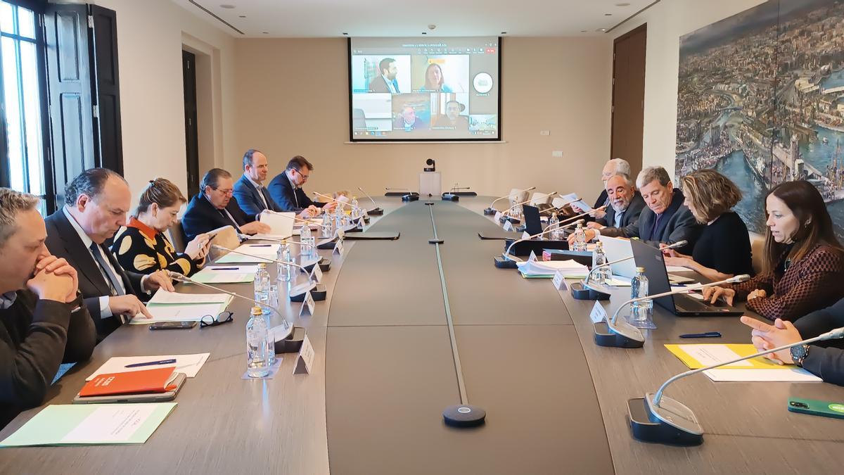 Un momento de la reunión del consejo de administración de la APV.