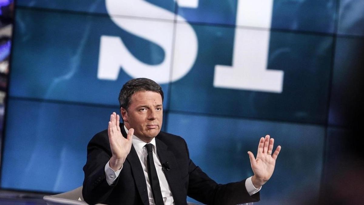 Matteo Renzi, en un programa televisivo