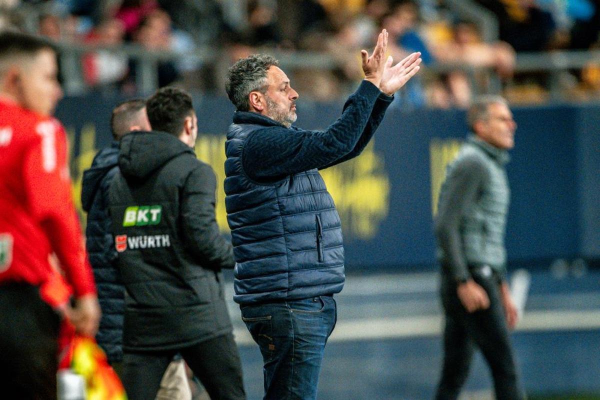 David navarro, durante el partido ante el Cádiz.