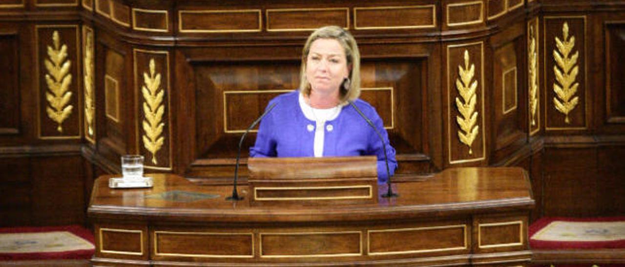 Ana Oramas, durante su intervención de ayer en el Congreso de los Diputados.