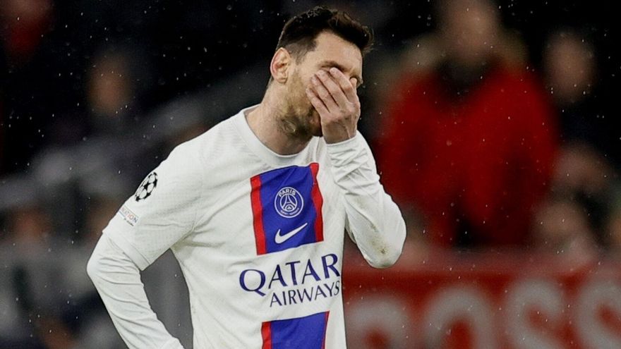 Messi, después de ser eliminado contra el Bayern en 2023.