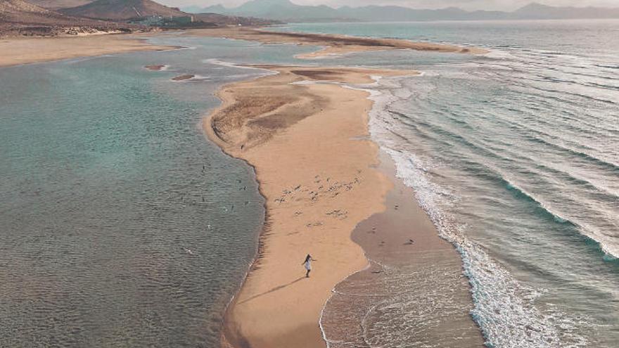 Vista aérea del noroeste de Fuerteventura.