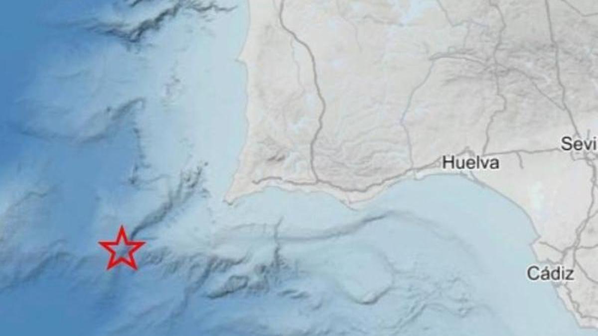 Imagen del epicentro del terremoto en el Cabo de San Vicente.