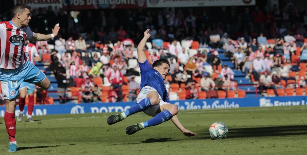 El partido del Oviedo en Lugo, en imágenes