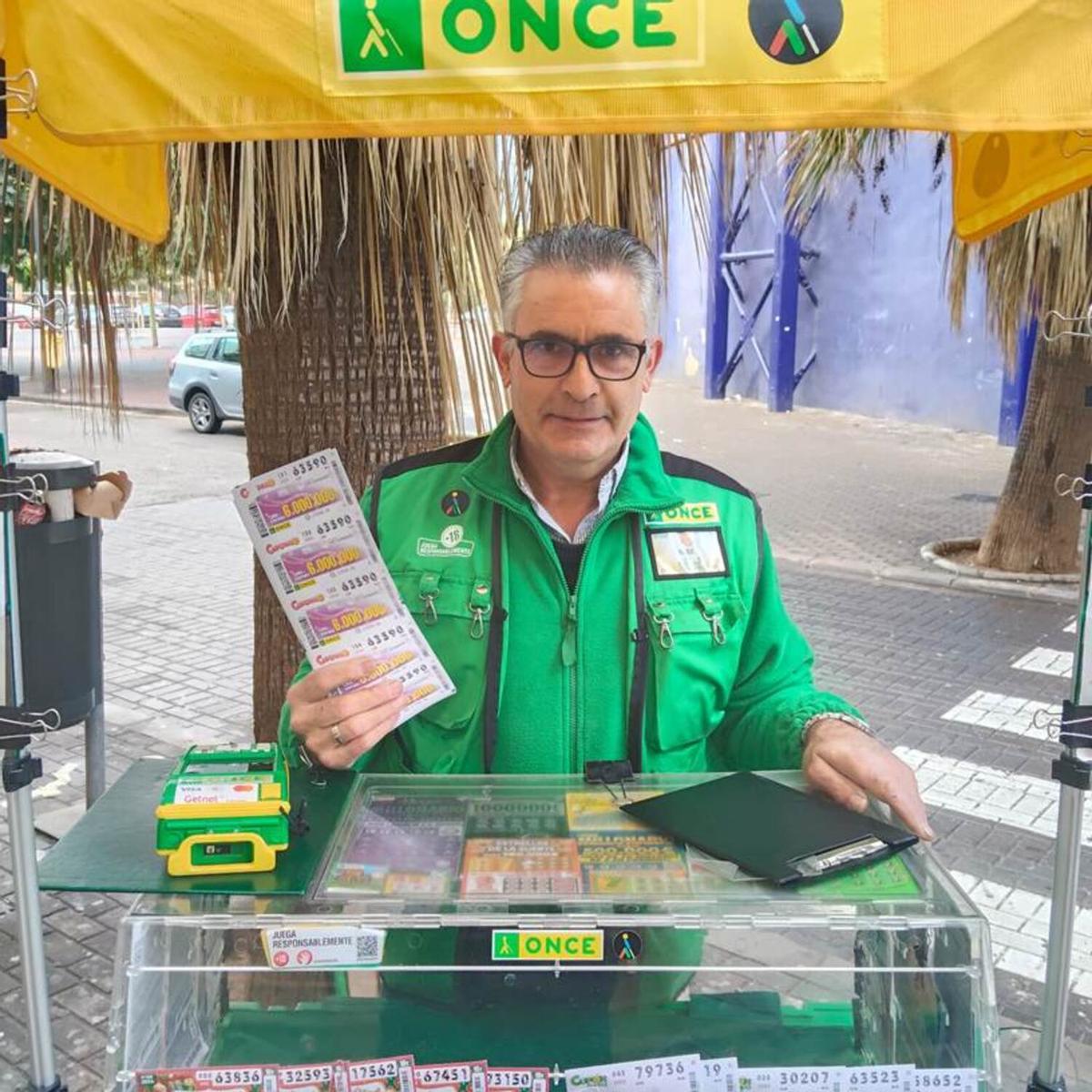 José Navarro, vendedor de la ONCE en Valencia que repartido seis millones de euros