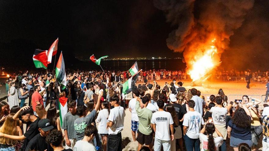 Oleiros despidió a Trump y Netanyahu entre banderas de Palestina