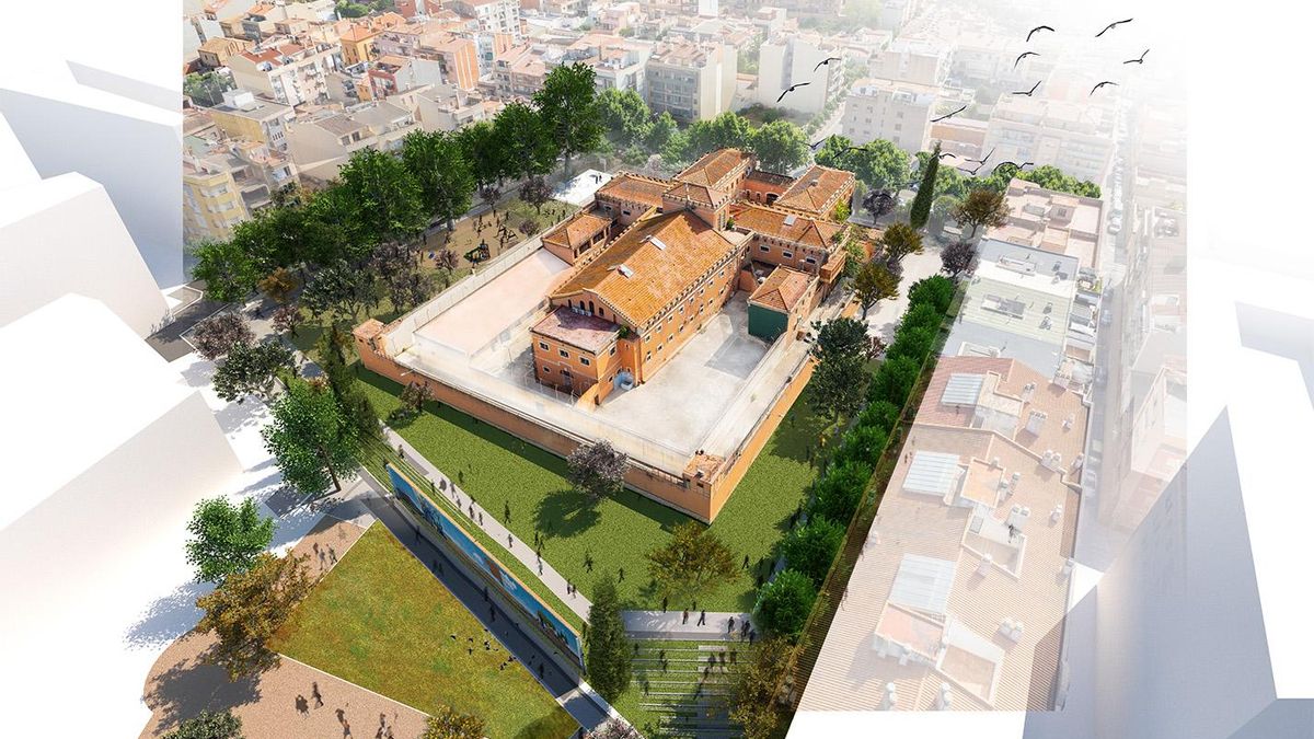 Imatge virtual del projecte per als jardins de l'antiga presó.