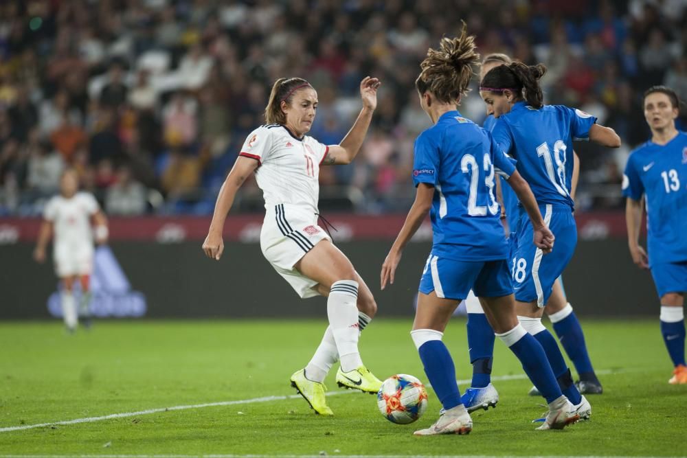 La selección española femenina, en Riazor