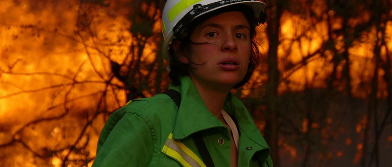 Cristina Santín, en un incendio en Melbourne (Australia).